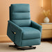 Power Lift Recliner Chair for Elderly, Easy Assembly, Fabric Lift Chair for Adults, Recliner Sofa with Remote Control, Side Pockets for Living Room, Blue