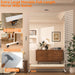 67" X 40" Large Full Length Rolling Mirror with Wheels, White