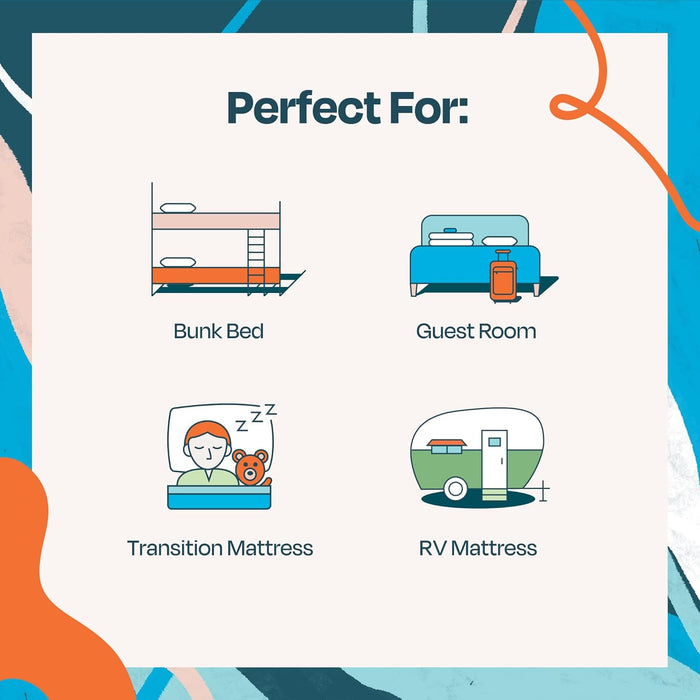 6 Inch Mattress - Firm Feel - Bonnell Spring with Foam Layer - Mattress in a Box - Youth or Kids Bed - Guest Bedroom - Durable and Breathable Support - Affordable - Twin Size