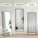 Full Length Mirror, Full Body Mirror with Aluminum Metal Frame, Standing Mirrors for Bedroom, Livingroom, Cloakroom, Hallway, Home Décor. (56X16 Inch, Black)