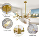 39”Gold Chandeliers for Dining Room 15-Light Sputnik Chandelier
