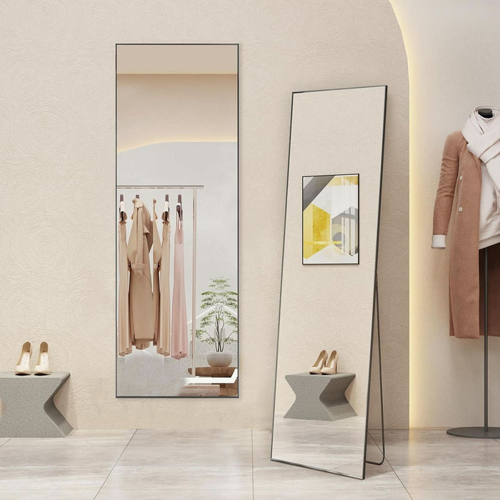 Full Length Mirror 59Inches AluminumAlloy Floor Frame