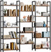 Industrial 14 Shelving Brown Bookcase Display Unit