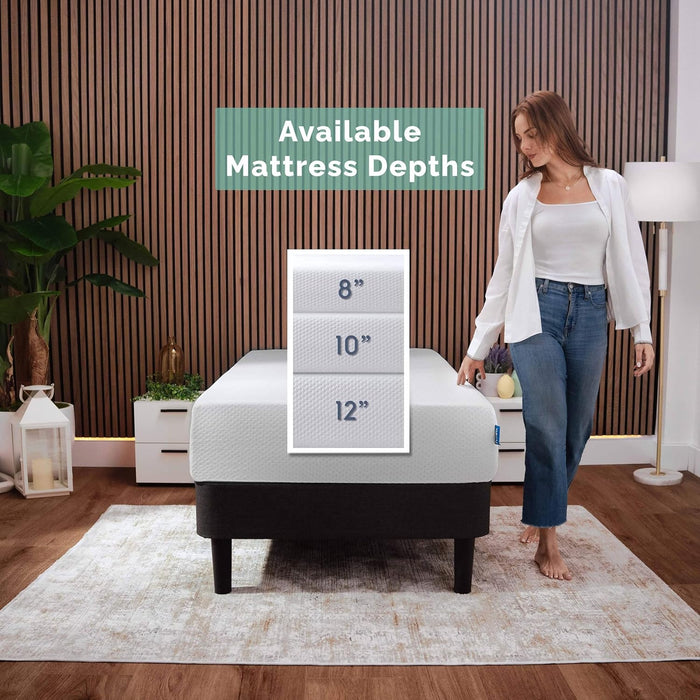 Green Tea Twin Mattress 8 Inch - Cooling Graphite Memory Foam Twin Mattress for Kids, Fiberglass Free Pressure Relief Supportive Bed in a Box, Certipur-Us Certified