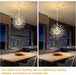 Gold Nine Light Crystal Chandelier Pendant Lighting