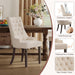 Wingback Dining Chairs Set of 4, Beige