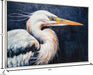 Heron Hand Painted Textured Framed Canvas Wall Art