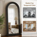 Full Length Mirror 71"X32", Black Arched Large Floor Mirror with Stand