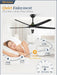 56 Inch Smart Ceiling Fan App Remote System