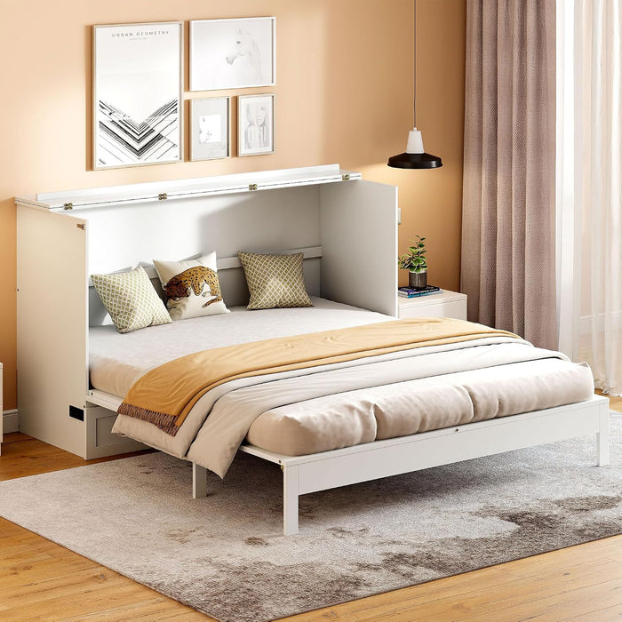 QueenSize Murphy Bed With IndustrialUSBPorts System