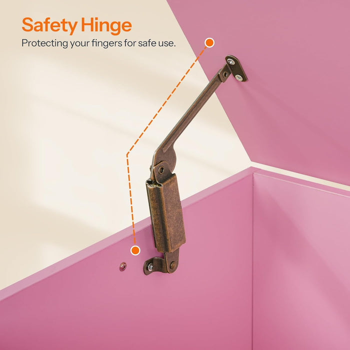 Rose Pink 39.4Inches PremiumStorage Bench Toy Chest