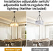 JetBlack CrystalGlass Drum Chandelier Light Luminaire