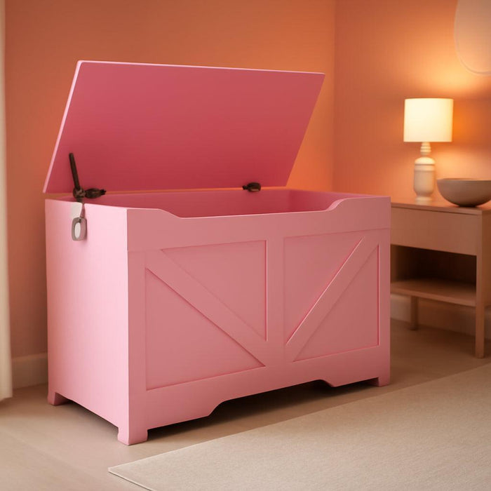 Rose Pink 39.4Inches PremiumStorage Bench Toy Chest