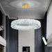 32 Inch Chandelier Glam Dimmable LED Crystal Chandeliers Luxury round Pendant Lighting Fixtures for Dining Room Bedrooms Gold