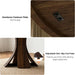 43.3" round Dining Table Set for 4 with Curved Solid Wood Frame