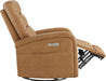 Power Swivel Recliner Chair, Faux Leather Recliner 270° Rotation Modern Nursery Glider, Ergonomic Armrest & Side Storage Pocket, Comfortable Armchair for Living Room Bedroom & Nursery