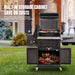 Wood Pellet Grill & Smoker 8-In-1 Pellet Grill with Automatic Temperature Control，Meat Probes，572 Sq. in Area for Backyard Camping Outdoor Party,Bright Black