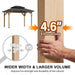 12' X 16' Wooden Gazebo,Patio Hardtop Gazebo Wood,Diy Color Permanent Pavilion with Galvanized Steel Double Metal Roof for Backyard, Deck(Windproof, Snow-Load Bearing, Waterproof, Rustproof)