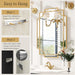 24"X36" Gold Foil Scalloped Edge Decorative Vanity Wall Mirror