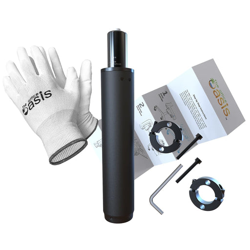 Office Chair Cylinder Replacement with Removal Tool (As Seen on PBS) - Heavy Duty Pneumatic Gas Lift Piston for Desk Chairs and Gaming Chairs - Universal Fit Black