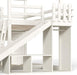NaturalPineDurable TwinOverFull BunkBed WithSlide StorageChest Playhouse Framework