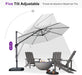 Patio Outdoor Umbrella 11 Feet round for Pool White