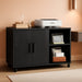 Office File Cabinet, Rolling Printer Stand, Black