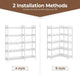 White Five Tier Corner Bookshelf Durable Construction