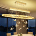 32 Inch Gold Crystal Butterfly Chandelier CeilingMount