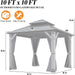 10x10 OutdoorGardenPatioStructure Gazebo With Curtains