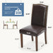 Dining Chairs Set of 6, PU Leather Kitchen Chairs for Living Room