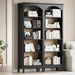 Arched Veneered FiveTier Bookcase 71Inch Tall Ebony