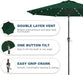 9FT Patio Umbrella with Solar Lights,Outdoor Market Umbrella with Tilt and Crank, LED Lighted Table Umbrella for Garden,Deck,Backyard,Pool,Beach