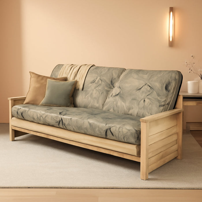 Full-Size Green Innerspring Futon Mattress, 75x54x8 Inches