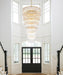 Large Gold Chandeliers H68 Modern High Ceiling Chandelier 7-Tier Glass Chandelier Foyer Entryway Ceiling Light Fixture for Staircase Grand Living Room Entry Extra Long