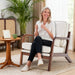 Cream Mid Century Modern Upholstered Accent Chairs