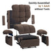 Power Recliner Chair,Electric Recline Sofa Chair for Adults with USB Port,Comfy Teddy Fleece Adjustable Cloud Sofa,Tool-Free Setup,Coffee Brown