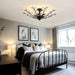 Black Five Light Vintage Crystal Ceiling Chandelier