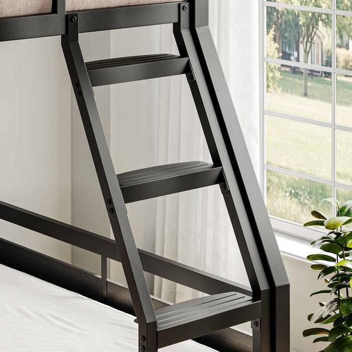 Reinforced Structural Industrial Steel Black Bunk Bed