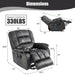 Lift Recliner Chair, Power Lift Recliner with Heat Therapy and Massage Function, Fabric Electric Lift Chair Remote and Side Pocket, Oversized Power Reclining Sofa for Elderly Lazy Boy, Beacon Grey