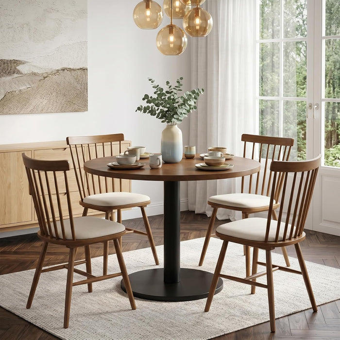 Circular Industrial Round Table 31.5Inch Solid Wood