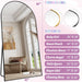Full Length Mirror, 81"X41" Oversized Floor Mirror Freestanding, Full Body Floor Standing Mirror with Stand, Hanging Mounted for Bedroom Living Room, Black, Arched Style