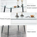 51 Inch Glass Dining Table for 4, Rectangular Glass Dining Room Table with Clear Tempered Glass Tabletop, Glass Kitchen Table with Black Metal Legs for Dining Room Living Room