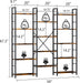 Industrial 14 Shelving Brown Bookcase Display Unit