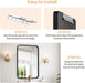 Bathroom Mirror for Wall, 30X22 Inch Rectangle Mirror, Matte Black Metal Framed Bathroom Vanity Mirror for Restroom Farmhouse, Anti-Rust, Tempered Glass, Horizontally or Vertically Hanging