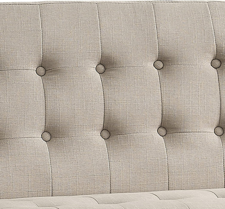 Modern Beige Loveseat for Small Spaces