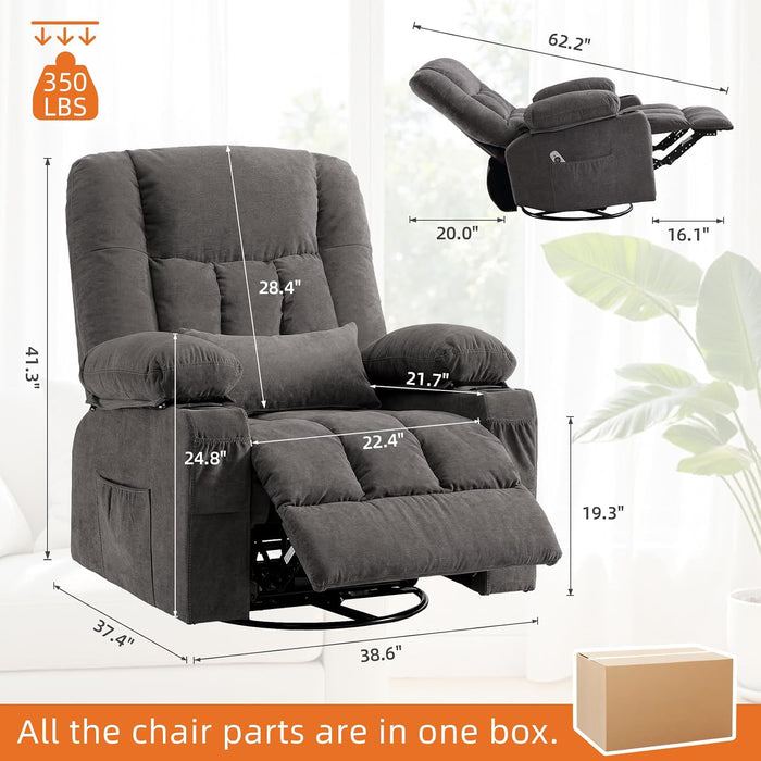 Rocker Recliner Chair with Massage and Heat