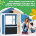 Wooden Outdoor Playhouse, Indoor/Outdoor Playhouse Working Doors with Wooden Floor, Easy Assembly Playhouses