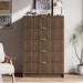 47" Tall Fluted 5-Drawer Dresser for Bedroom, Walnut