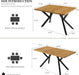 Extendable MDF Dining Table 47.2''-63'' for 4-6 People, Oak